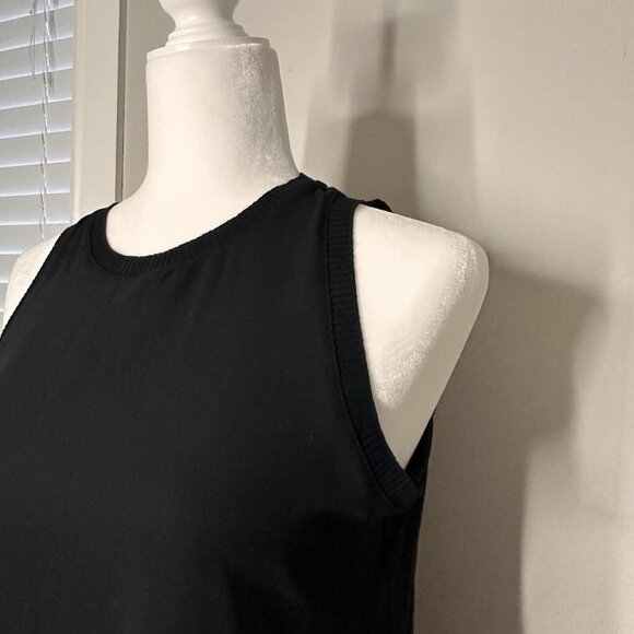 LOFT Black Tank Top Size SMALL See through Blouse Sleeveless Night Out - Picture 3 of 6